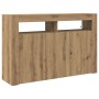Artisan Oak Sideboard Engineered Wood 116 x 30 x 75 cm by , Sideboards - Ref: Foro24-3333884, Price: 140,18 €, Discount: %