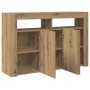 Artisan Oak Sideboard Engineered Wood 116 x 30 x 75 cm by , Sideboards - Ref: Foro24-3333884, Price: 140,18 €, Discount: %