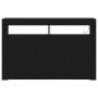 Black Oak Sideboard Engineered Wood 116 x 30 x 75 cm by , Sideboards - Ref: Foro24-3333885, Price: 148,84 €, Discount: %