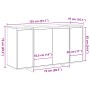 Sonoma graues Sideboard graues Holzwerkstoff 135 x 41 x 75 cm von , Sideboards - Ref: Foro24-3333891, Preis: 148,20 €, Rabatt: %