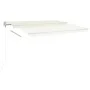 Retractable manual awning with cream-colored posts 4x3 m by vidaXL, Awnings - Ref: Foro24-3069937, Price: 569,00 €, Discount: %