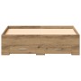 Estructura de Cama con Cajones de Roble Artesanal 120x200 cm de Madera Elaborada de , Camas y somieres - Ref: Foro24-3333970,...