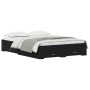 Bed with Drawers Black Oak 135x190 cm Engineered Wood by , Beds and slatted bases - Ref: Foro24-3333977, Price: 206,46 €, Dis...