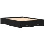 Bed with Drawers Black Oak 135x190 cm Engineered Wood by , Beds and slatted bases - Ref: Foro24-3333977, Price: 206,46 €, Dis...