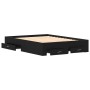 Bed with Drawers Black Oak 135x190 cm Engineered Wood by , Beds and slatted bases - Ref: Foro24-3333977, Price: 206,46 €, Dis...