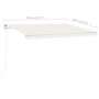 Retractable manual awning with cream-colored posts 4x3 m by vidaXL, Awnings - Ref: Foro24-3069937, Price: 538,49 €, Discount: %