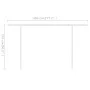 Retractable manual awning with cream-colored posts 4x3 m by vidaXL, Awnings - Ref: Foro24-3069937, Price: 569,00 €, Discount: %
