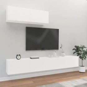 3-teiliges TV-Möbelset aus weißem Sperrholz von vidaXL, TV-Möbel - Ref: Foro24-3114478, Preis: 175,92 €, Rabatt: %
