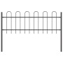 Garden fence with grey arches 6.8x0.6 m in steel by , fence panels - Ref: Foro24-3334073, Price: 151,06 €, Discount: %