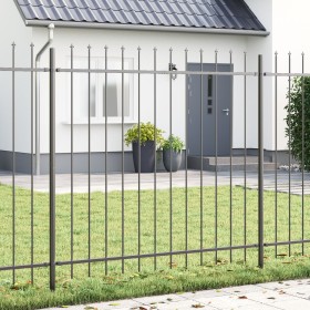 Gartenzaun mit Werferspitze Grau 8,5x1,5 m Stahl von , Zaunpaneele - Ref: Foro24-3334092, Preis: 324,44 €, Rabatt: %