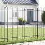Garden Fence with Arch-shaped Top Grey 8.5x1.5 m Steel by , fence panels - Ref: Foro24-3334097, Price: 305,11 €, Discount: %