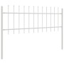 Gartenzaun mit weißer Speerspitze 8,5x0,6 m aus Stahl von , Zaunpaneele - Ref: Foro24-3334098, Preis: 218,62 €, Rabatt: %