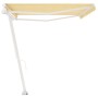 Gelb-weiße Markise mit manuell ausziehbarem Fuß, 500 x 350 cm von vidaXL, Markisen - Ref: Foro24-3069658, Preis: 532,18 €, Ra...