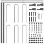 Gartenzaun mit gewölbter Oberseite Grau 10,2x0,6 m Stahl von , Zaunpaneele - Ref: Foro24-3334113, Preis: 243,77 €, Rabatt: %