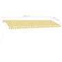 Gelb-weiße Markise mit manuell ausziehbarem Fuß, 500 x 350 cm von vidaXL, Markisen - Ref: Foro24-3069658, Preis: 514,14 €, Ra...