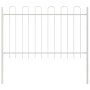 Weißer Gartenzaun mit 10,2x0,8 m Stahlbogen von , Zaunpaneele - Ref: Foro24-3334124, Preis: 284,53 €, Rabatt: %