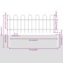 Weißer Gartenzaun mit 10,2x0,8 m Stahlbogen von , Zaunpaneele - Ref: Foro24-3334124, Preis: 284,53 €, Rabatt: %