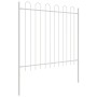 Gartenzaun mit weißer Bogenspitze 10,2x1,5 m Stahl von , Zaunpaneele - Ref: Foro24-3334127, Preis: 358,34 €, Rabatt: %