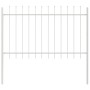 VidaXL Gartenzaun mit weißer Speerspitze 11,9x0,8 m Stahl von , Zaunpaneele - Ref: Foro24-3334139, Preis: 346,35 €, Rabatt: %