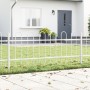 Gartenzaun mit weißer bogenförmiger Platte 11,9x0,6 m aus Stahl von , Zaunpaneele - Ref: Foro24-3334143, Preis: 277,16 €, Rab...