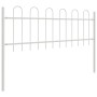 Gartenzaun mit weißer bogenförmiger Platte 11,9x0,6 m aus Stahl von , Zaunpaneele - Ref: Foro24-3334143, Preis: 277,16 €, Rab...