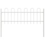 Gartenzaun mit weißer bogenförmiger Platte 11,9x0,6 m aus Stahl von , Zaunpaneele - Ref: Foro24-3334143, Preis: 277,16 €, Rab...
