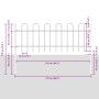 Gartenzaun mit weißer bogenförmiger Platte 11,9x0,6 m aus Stahl von , Zaunpaneele - Ref: Foro24-3334143, Preis: 277,16 €, Rab...