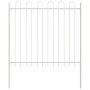 Gartenzaun mit weißer Bogenplatte 11,9 x 1,5 m Stahl von , Zaunpaneele - Ref: Foro24-3334147, Preis: 417,16 €, Rabatt: %