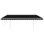 Manuell ausfahrbare Markise mit anthrazitgrauen Stangen 5x3 m von vidaXL, Markisen - Ref: Foro24-3069979, Preis: 523,92 €, Ra...