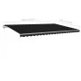 Manual retractable awning with anthracite gray poles 5x3 m by vidaXL, Awnings - Ref: Foro24-3069979, Price: 512,39 €, Discoun...