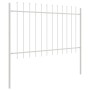 Gartenzaun mit weißer Speerspitze 13,6x1 m Stahl von , Zaunpaneele - Ref: Foro24-3334160, Preis: 426,57 €, Rabatt: %
