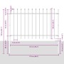 Gartenzaun mit weißer Speerspitze 13,6x1 m Stahl von , Zaunpaneele - Ref: Foro24-3334160, Preis: 426,57 €, Rabatt: %