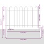 Gartenzaun mit weißer Bogenspitze 13,6x1 m aus Stahl von , Zaunpaneele - Ref: Foro24-3334165, Preis: 395,00 €, Rabatt: %