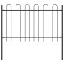 Gartenzaun mit bogenförmiger Spitze, grau, 15.3x0.8 m, Stahl von , Zaunpaneele - Ref: Foro24-3334174, Preis: 416,07 €, Rabatt: %