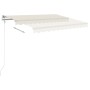 Automatic retractable awning with cream posts 4x3.5 m by vidaXL, Awnings - Ref: Foro24-3070027, Price: 516,52 €, Discount: %