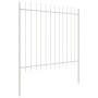 Gartenzaun mit weißer Speerspitze 15,3x1,5 m Stahl von , Zaunpaneele - Ref: Foro24-3334182, Preis: 580,28 €, Rabatt: %