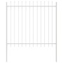 Gartenzaun mit weißer Speerspitze 15,3x1,5 m Stahl von , Zaunpaneele - Ref: Foro24-3334182, Preis: 580,28 €, Rabatt: %