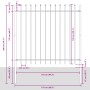 Gartenzaun mit weißer Speerspitze 15,3x1,5 m Stahl von , Zaunpaneele - Ref: Foro24-3334182, Preis: 580,28 €, Rabatt: %