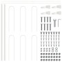 Garden Fence with White Arch Top 15.3x0.6 m Steel by , fence panels - Ref: Foro24-3334183, Price: 362,56 €, Discount: %