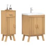 2-teiliges Badmöbel-Set aus massivem Kiefernholz von , Badezimmermöbel - Ref: Foro24-3334188, Preis: 149,76 €, Rabatt: %