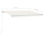 Automatic retractable awning with cream posts 4x3.5 m by vidaXL, Awnings - Ref: Foro24-3070027, Price: 516,52 €, Discount: %