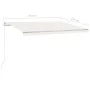 Automatic retractable awning with cream posts 4x3.5 m by vidaXL, Awnings - Ref: Foro24-3070027, Price: 539,20 €, Discount: %