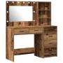 2-Piece Vanity Table Set with LED and Old Engineered Wood by , Bedroom Dressers - Ref: Foro24-3334198, Price: 230,83 €, Disco...