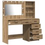 2-piece vanity set with LED in handcrafted oak wood by , Bedroom Dressers - Ref: Foro24-3334199, Price: 230,57 €, Discount: %