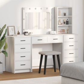 Set de tocador de 3 piezas con LED en madera blanca de , Tocadores para dormitorios - Ref: Foro24-3334209, Precio: 337,31 €, ...