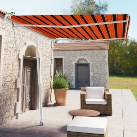 Orange and brown automatic standing awning 300x250 cm by vidaXL, Awnings - Ref: Foro24-3069510, Price: 402,12 €, Discount: %