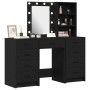 3-teiliges Schminktisch-Set mit schwarzem LED-Holz von , Schlafzimmerkommoden - Ref: Foro24-3334219, Preis: 284,06 €, Rabatt: %