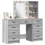 3-Piece Vanity Set with LED Engineered Wood Gray by , Bedroom Dressers - Ref: Foro24-3334223, Price: 280,90 €, Discount: %