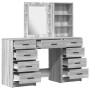 3-Piece Vanity Set with LED Engineered Wood Gray by , Bedroom Dressers - Ref: Foro24-3334223, Price: 280,90 €, Discount: %
