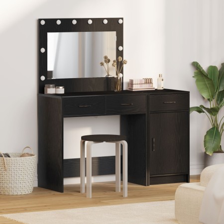 Juego de tocador de 2 piezas con LED de en madera negra de , Tocadores para dormitorios - Ref: Foro24-3334228, Precio: 204,88...